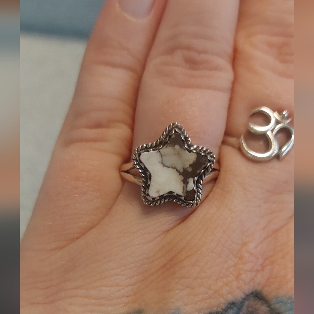 Wild Horse Jasper Star Shaped Ring - Picture 8 of 9